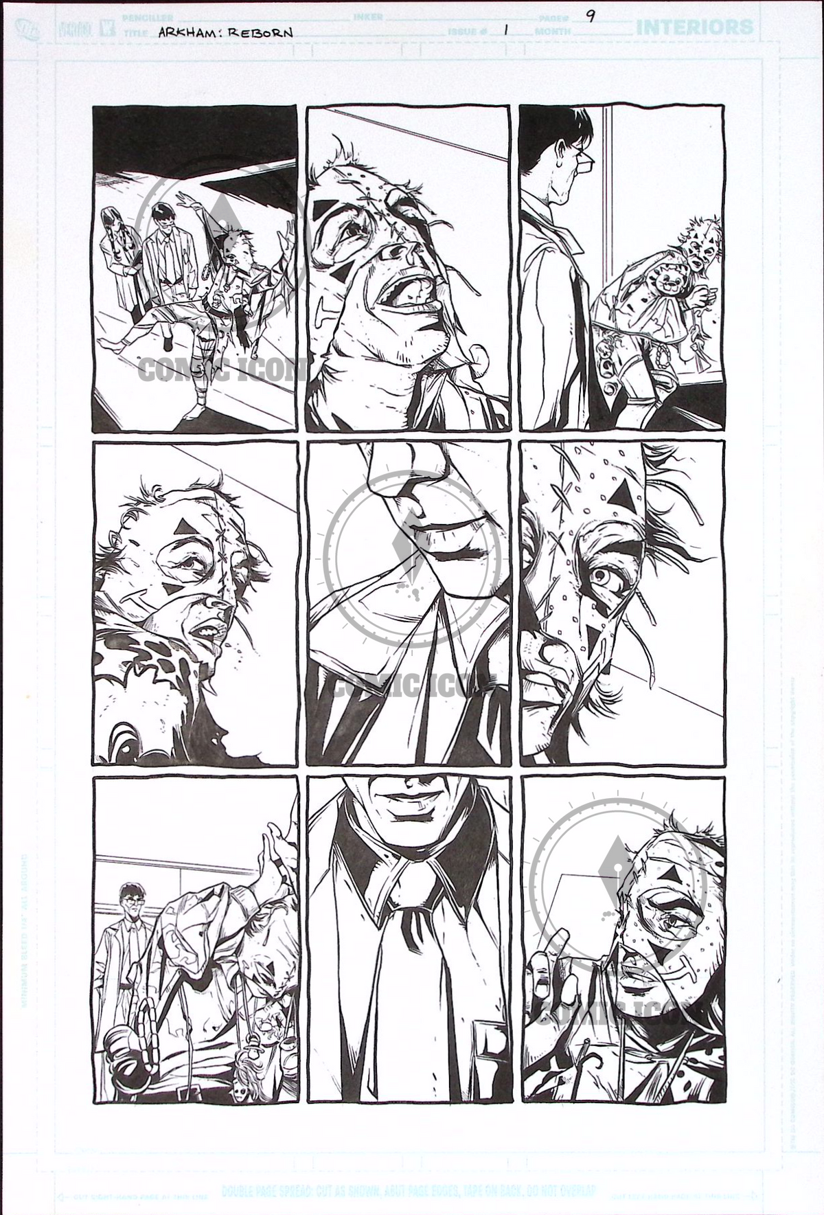 Arkham Reborn - Issue 1 - Page 9 — Jeremy Haun Original Art