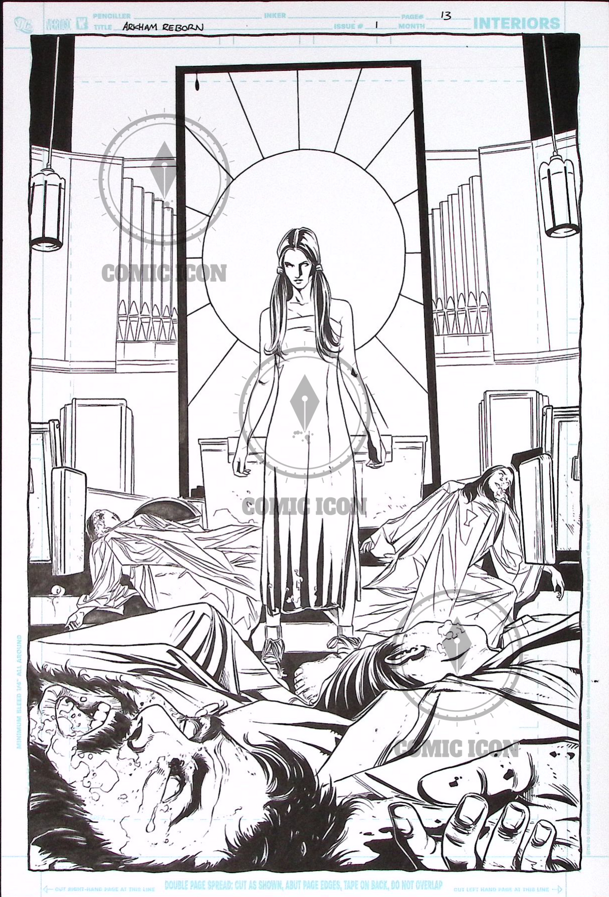 Arkham Reborn - Issue 1 - Page 13 — Jeremy Haun Original Art