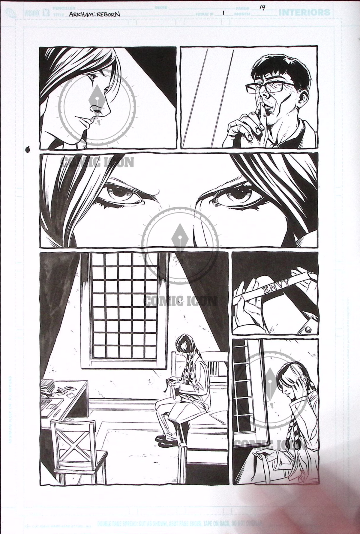 Arkham Reborn - Issue 1 - Page 14 — Jeremy Haun Original Art