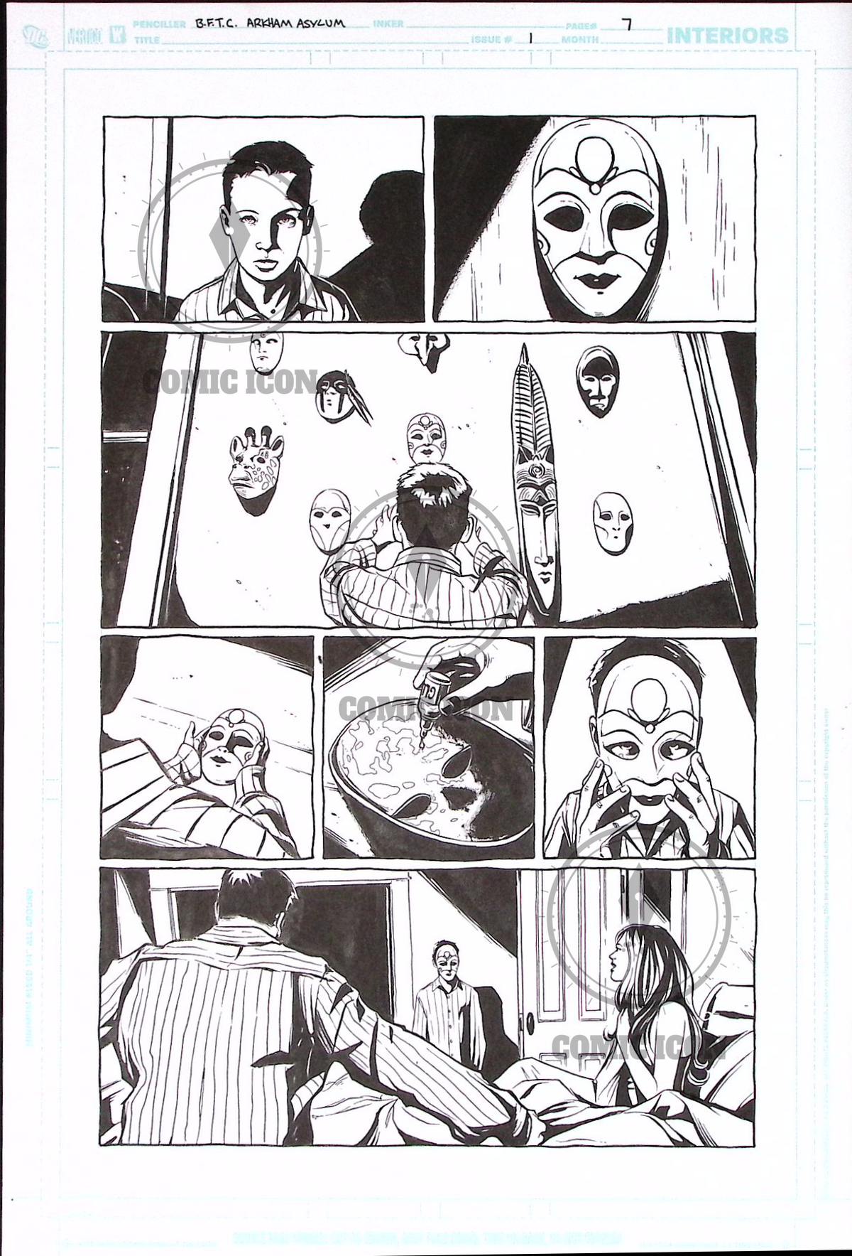 B.F.T.C. Arkham Asylum - Issue 1 - Page 7 — Jeremy Haun Original Art