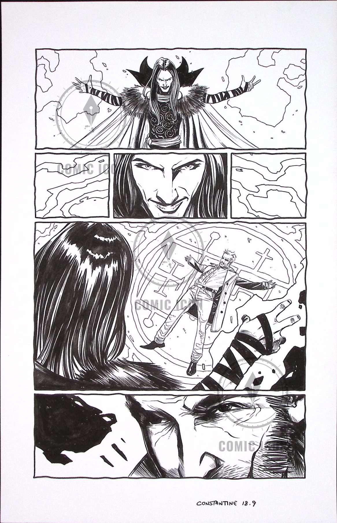 Constantine #18 — Page 9 — Jeremy Haun Original Art