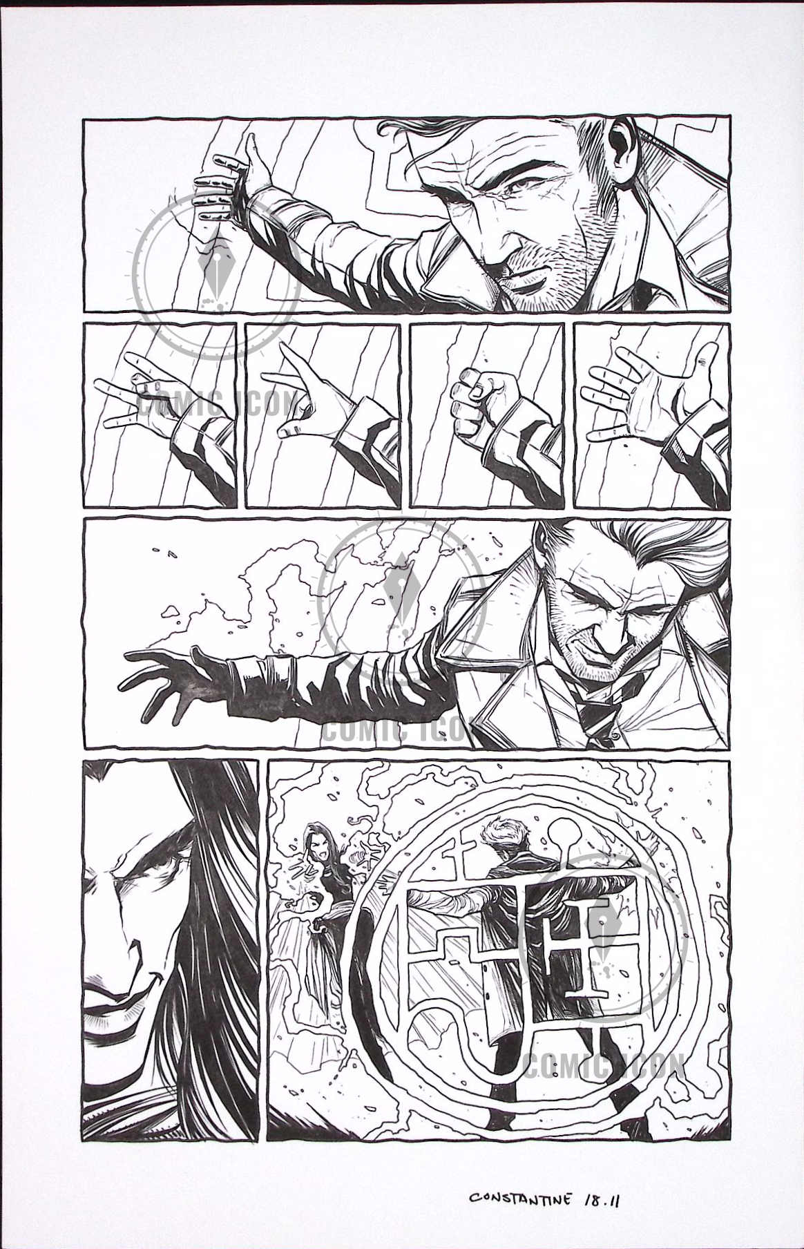 Constantine #18 — Page 11 — Jeremy Haun Original Art