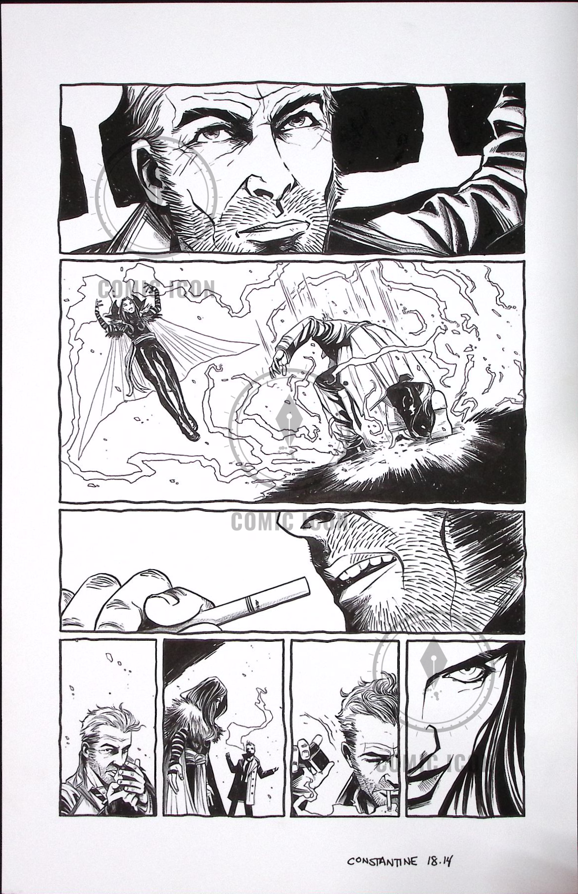 Constantine #18 — Page 14 — Jeremy Haun Original Art