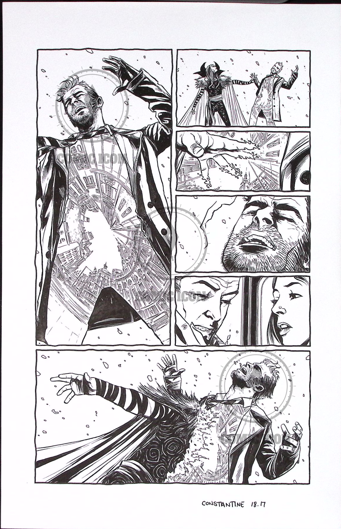 Constantine - Issue 18 - Page 17 — Jeremy Haun Original Art