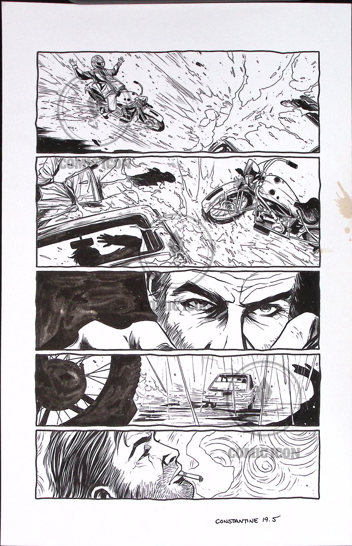 Constantine - Issue 19 - Page 5 — Jeremy Haun Original Art