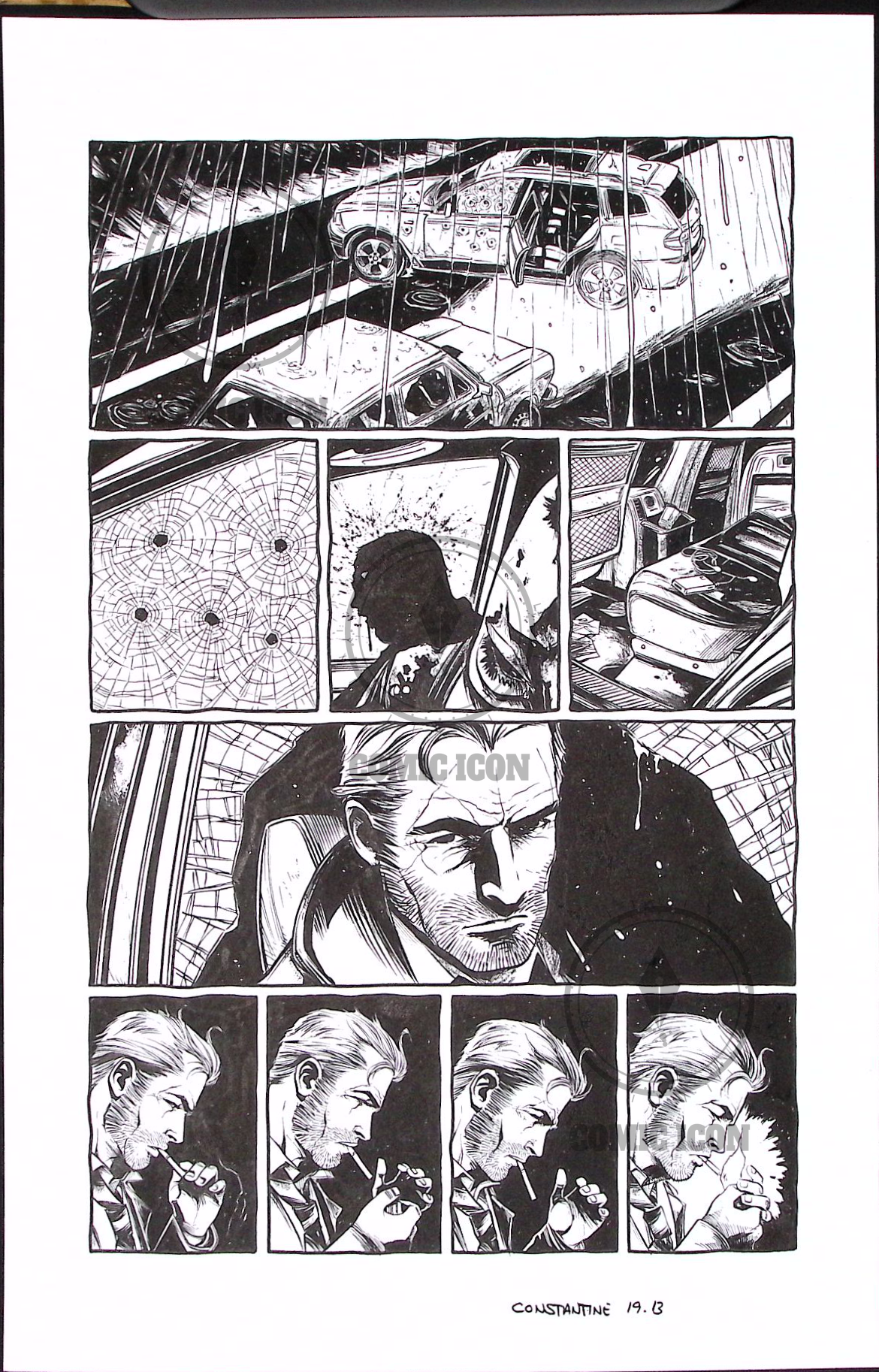 Constantine - Issue 19 - Page 13 — Jeremy Haun Original Art