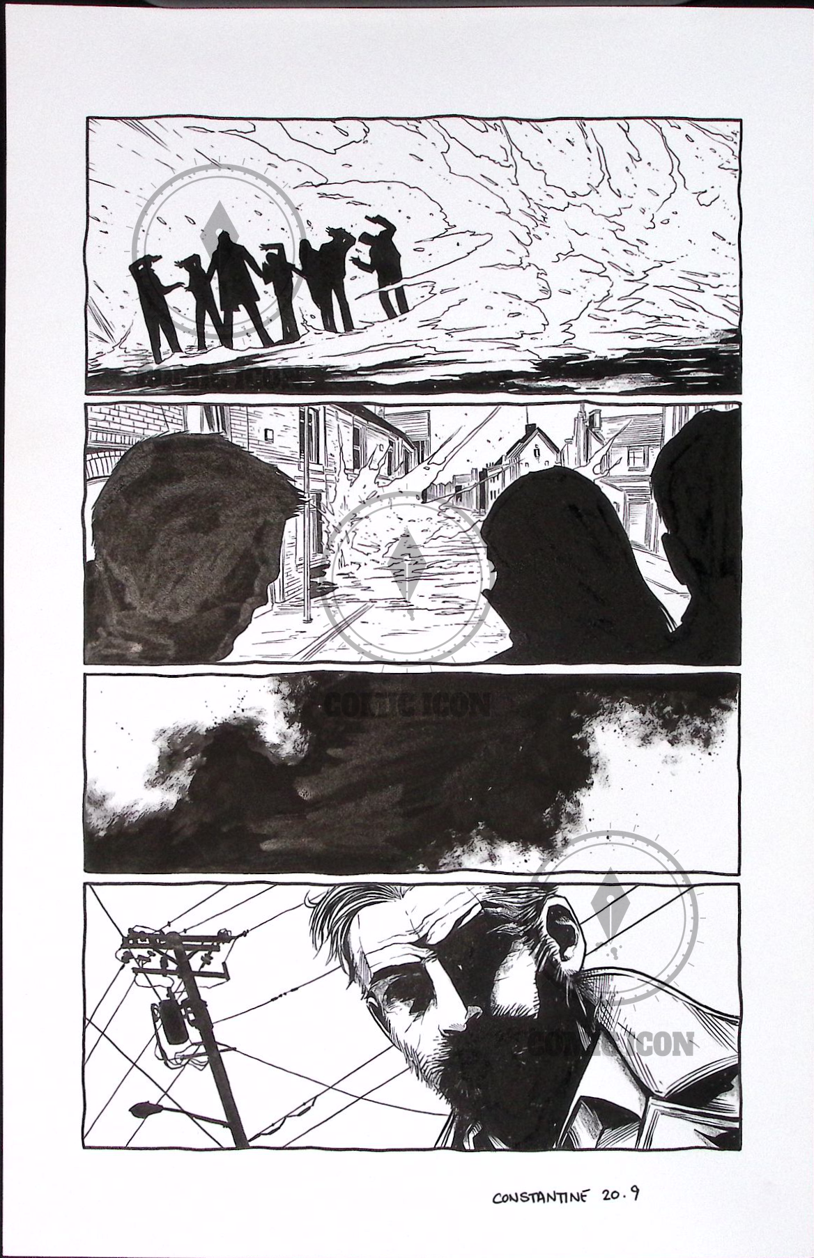 Constantine - Issue 20 - Page 9 — Jeremy Haun Original Art