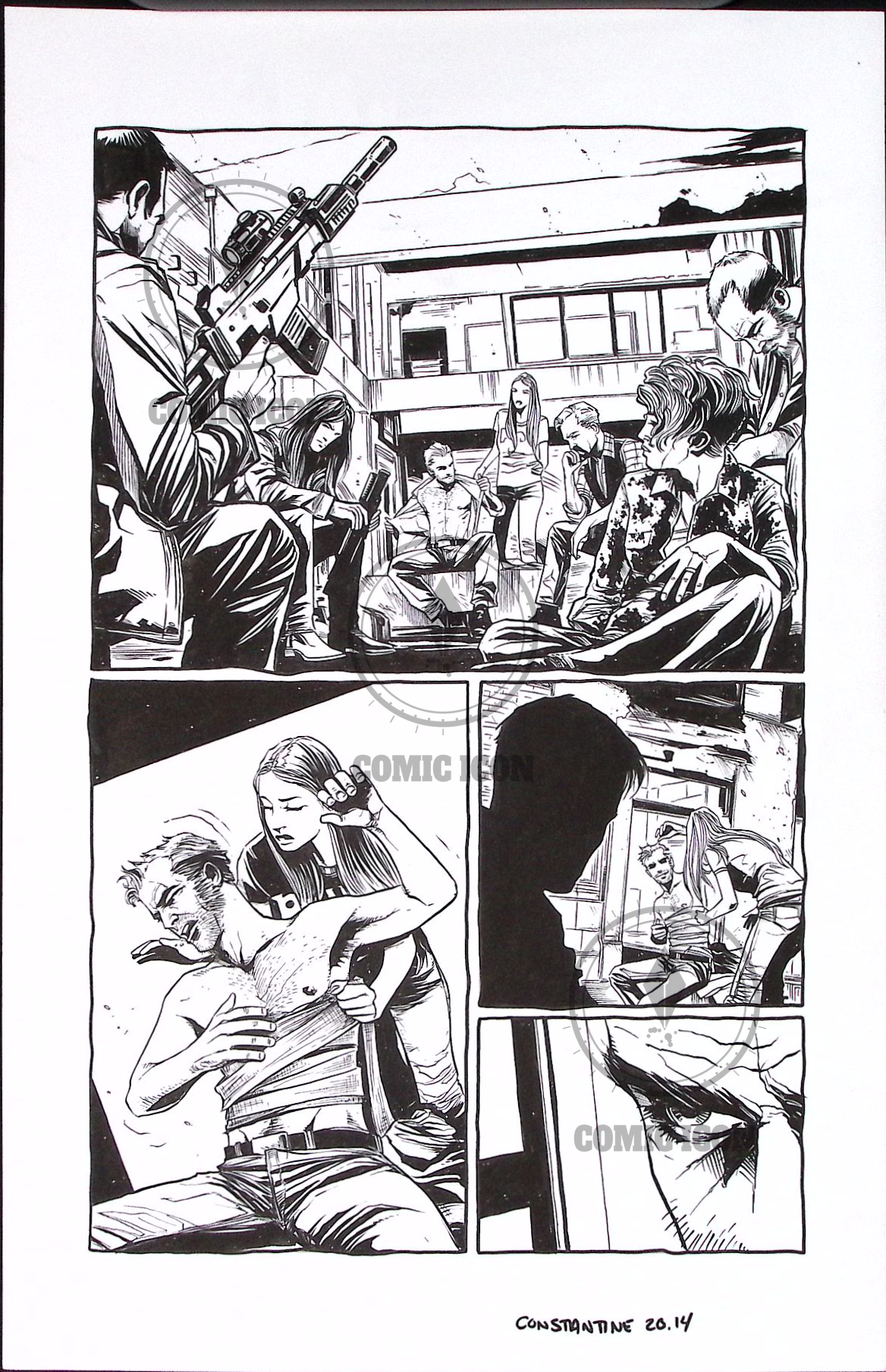 Constantine - Issue 20 - Page 14 — Jeremy Haun Original Art