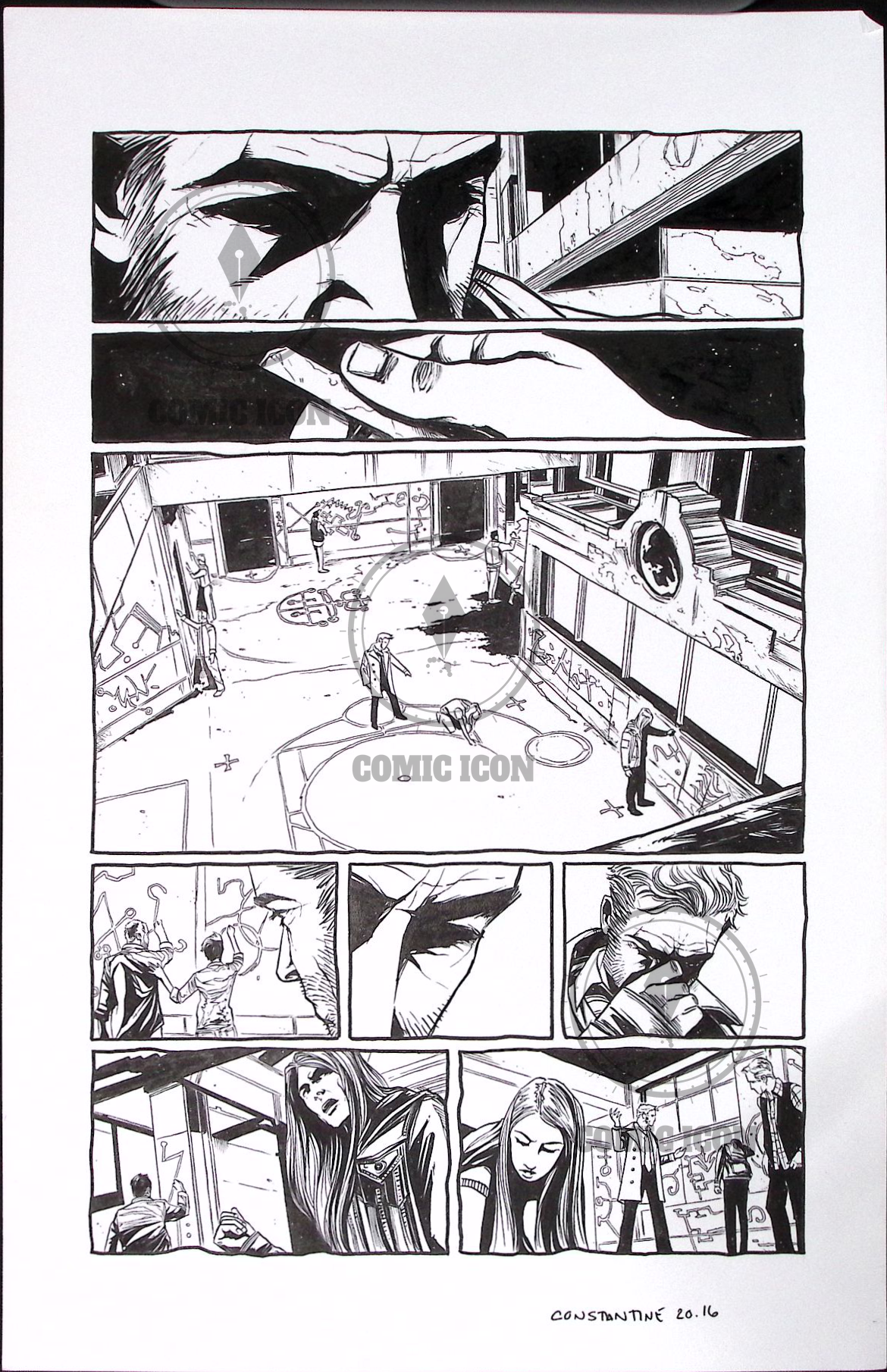 Constantine - Issue 20 - Page 16 — Jeremy Haun Original Art