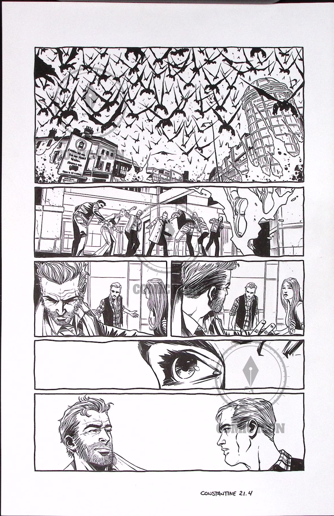 Constantine - Issue 21 - Page 4 — Jeremy Haun Original Art