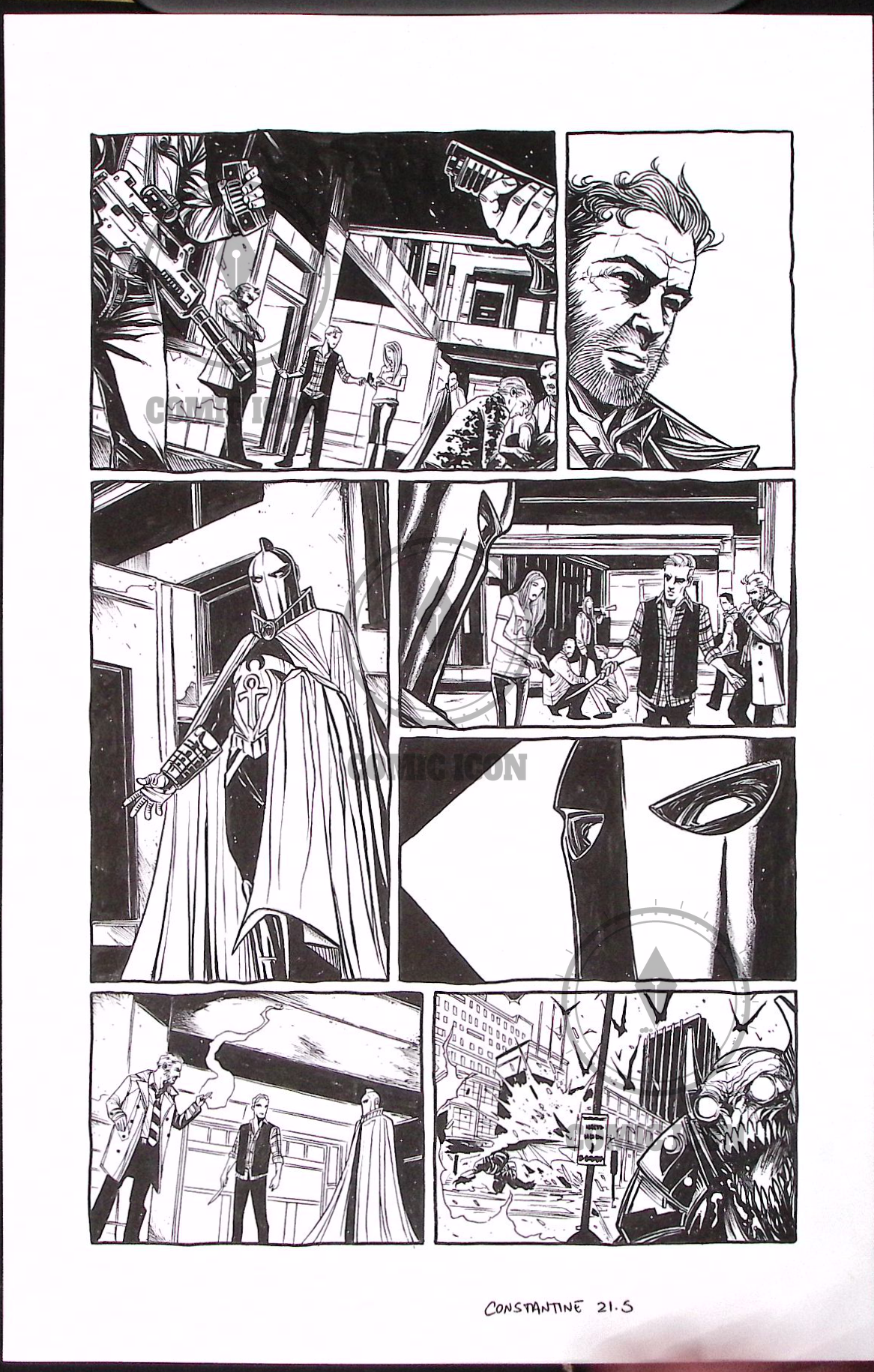 Constantine - Issue 21 - Page 5 — Jeremy Haun Original Art