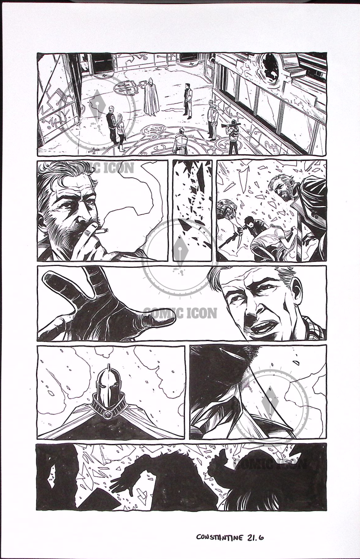 Constantine - Issue 21 - Page 6 — Jeremy Haun Original Art