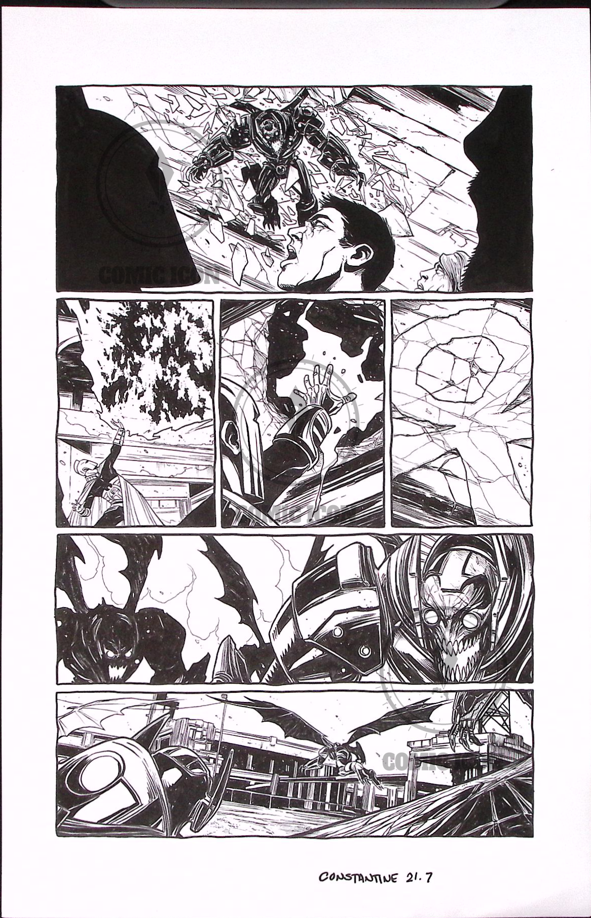 Constantine - Issue 21 - Page 7 — Jeremy Haun Original Art
