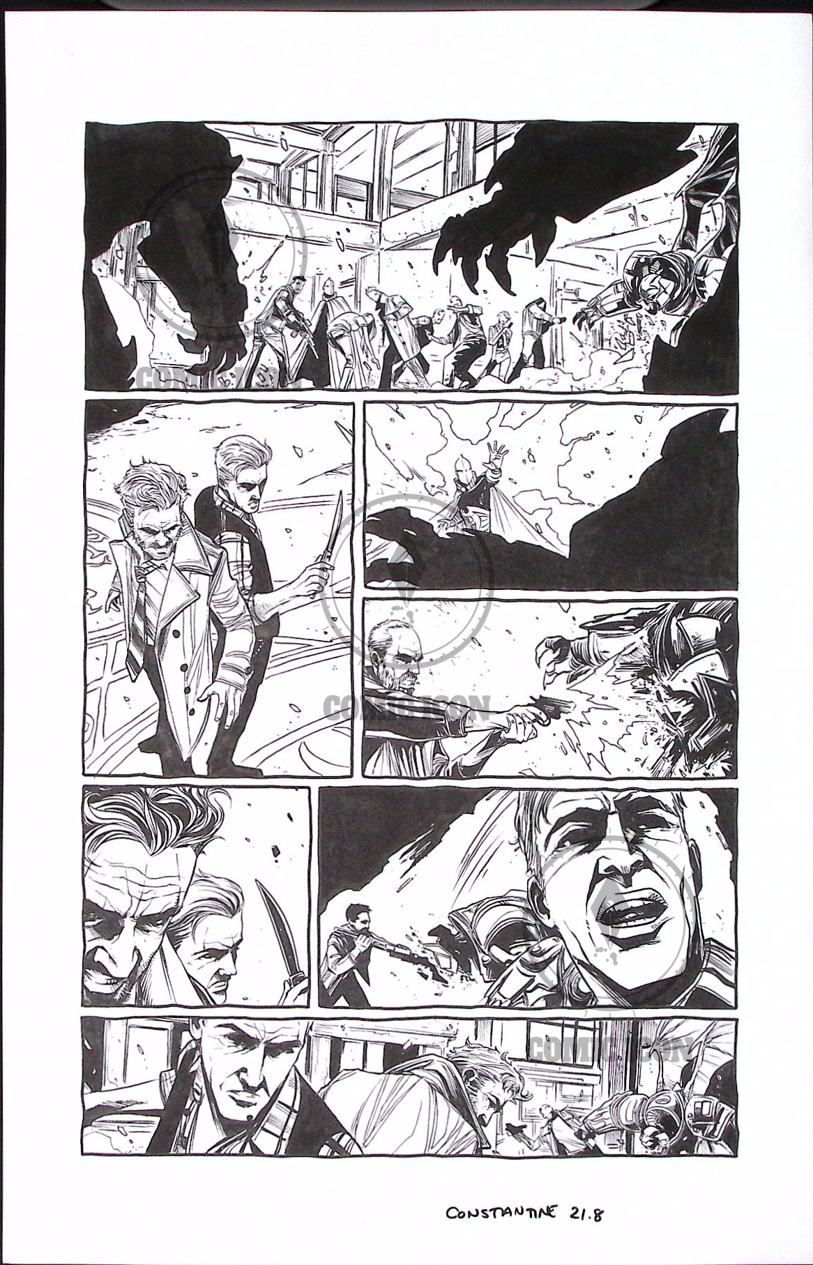 Constantine - Issue 21 - Page 8 — Jeremy Haun Original Art