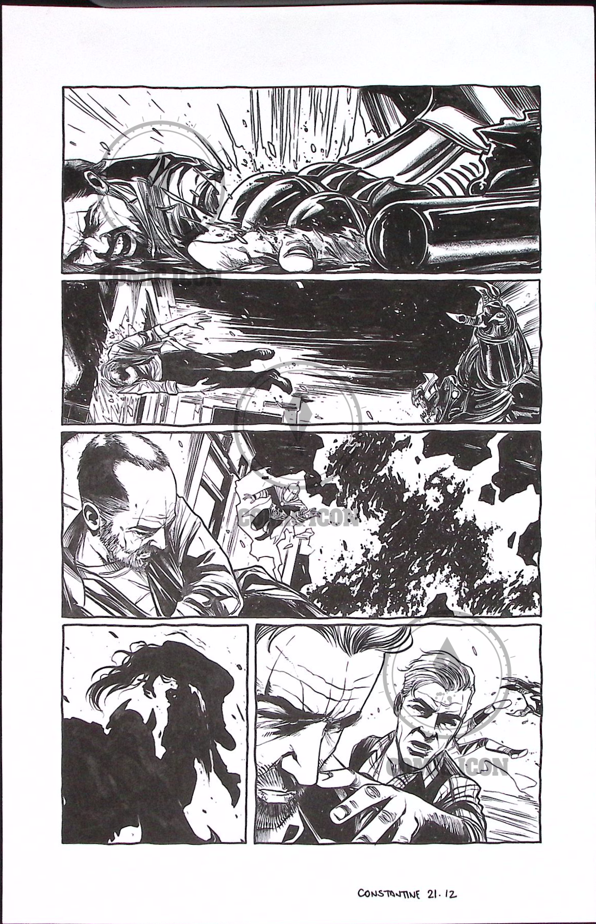 Constantine - Issue 21 - Page 12 — Jeremy Haun Original Art