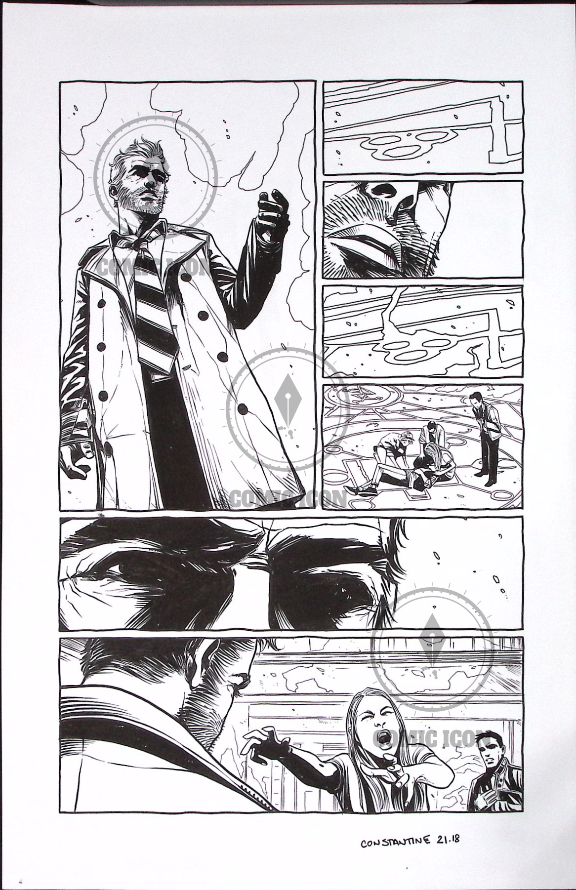 Constantine - Issue 21 - Page 18 — Jeremy Haun Original Art