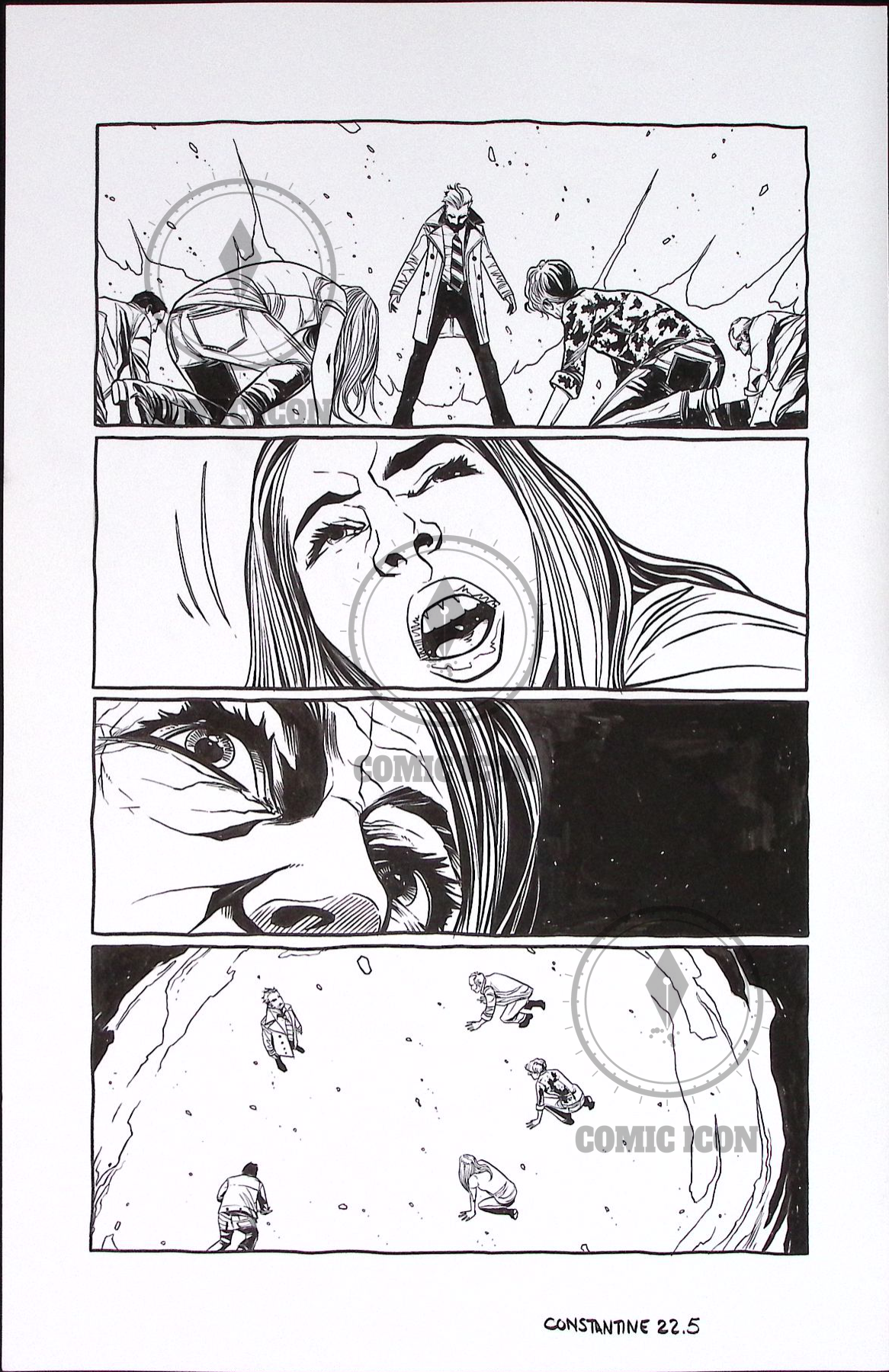 Constantine - Issue 22 - Page 5 — Jeremy Haun Original Art