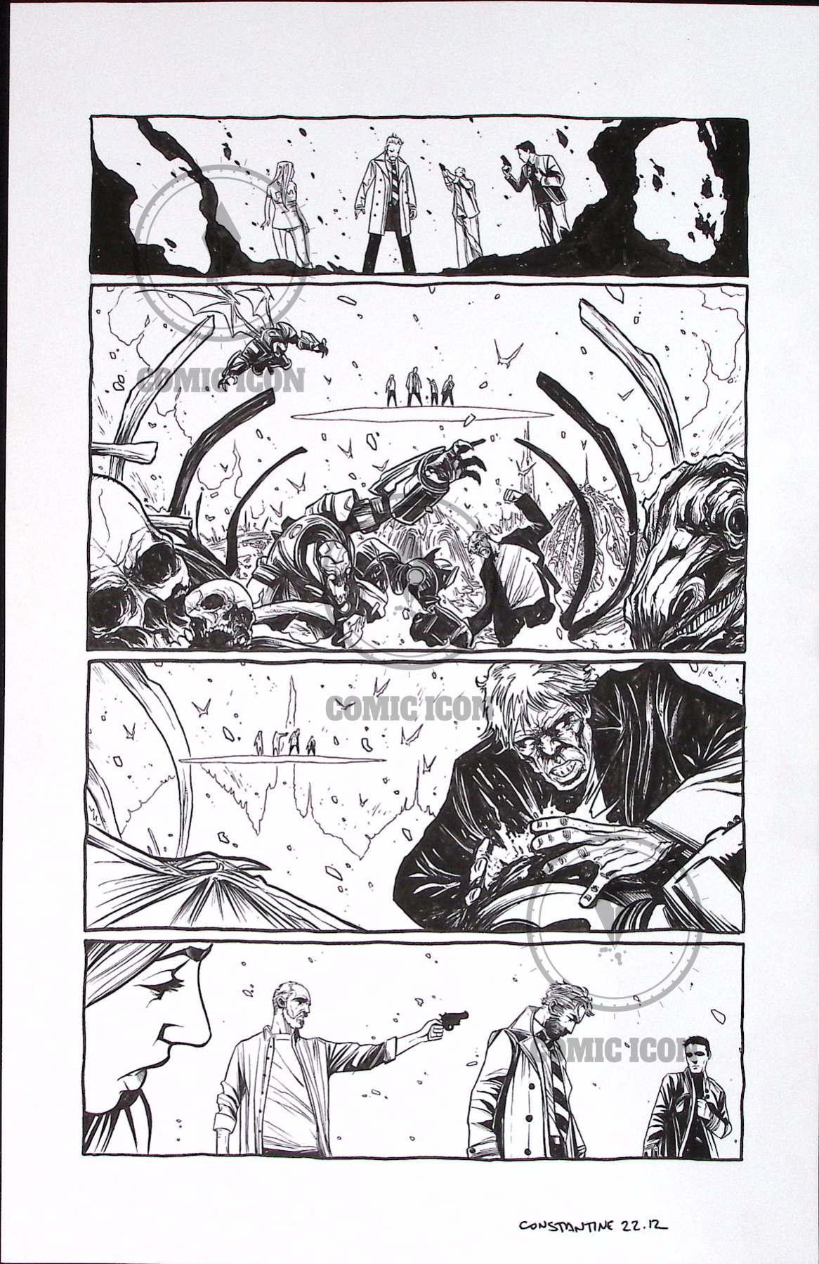 Constantine - Issue 22 - Page 12 — Jeremy Haun Original Art