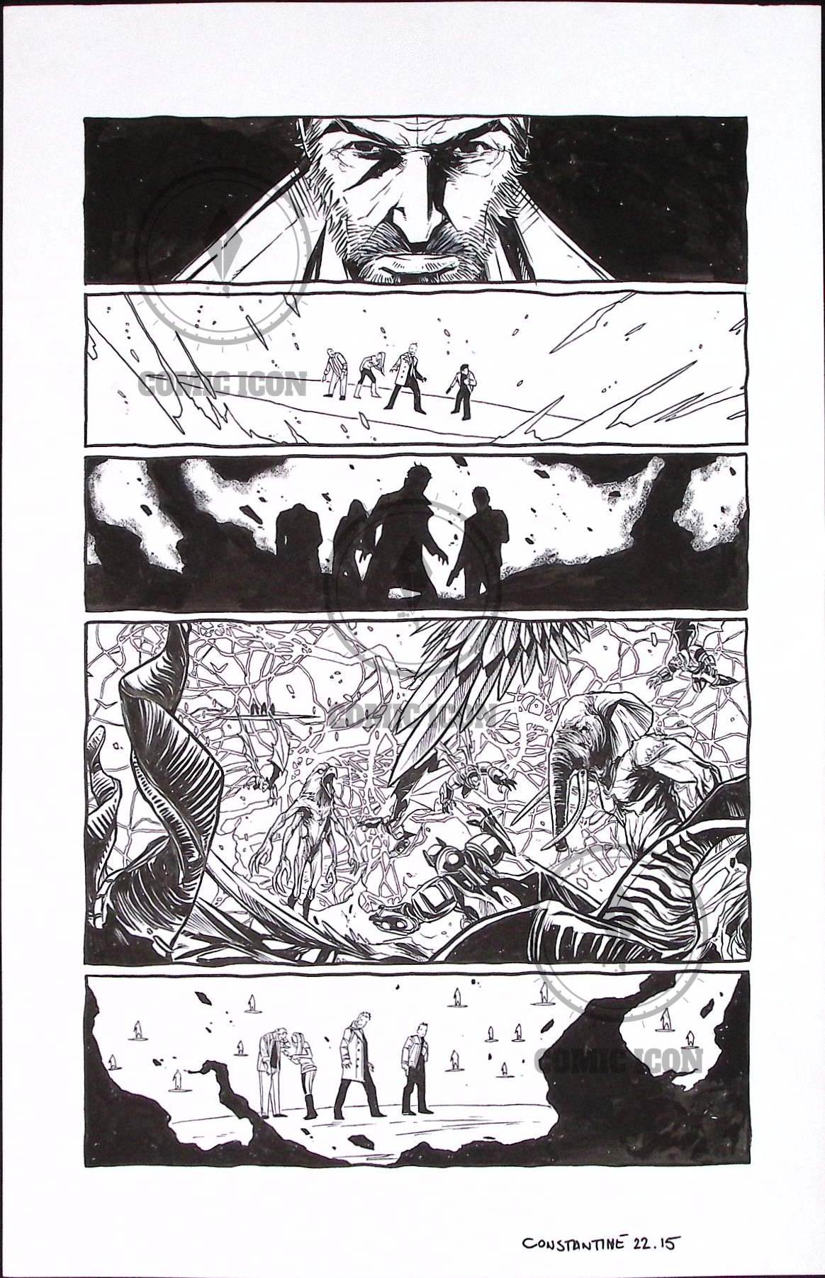 Constantine - Issue 22 - Page 15 — Jeremy Haun Original Art
