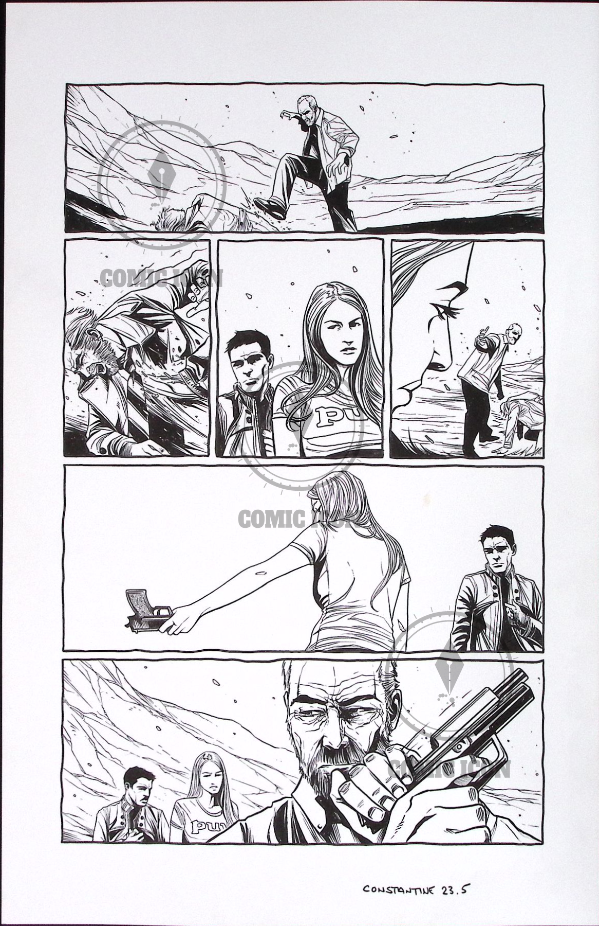 Constantine - Issue 23 - Page 5 — Jeremy Haun Original Art