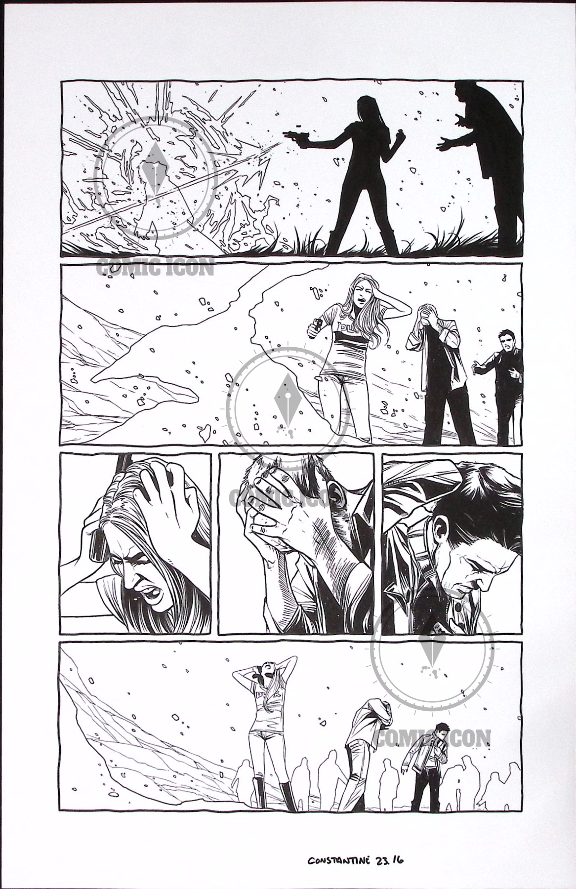Constantine - Issue 23 - Page 16 — Jeremy Haun Original Art