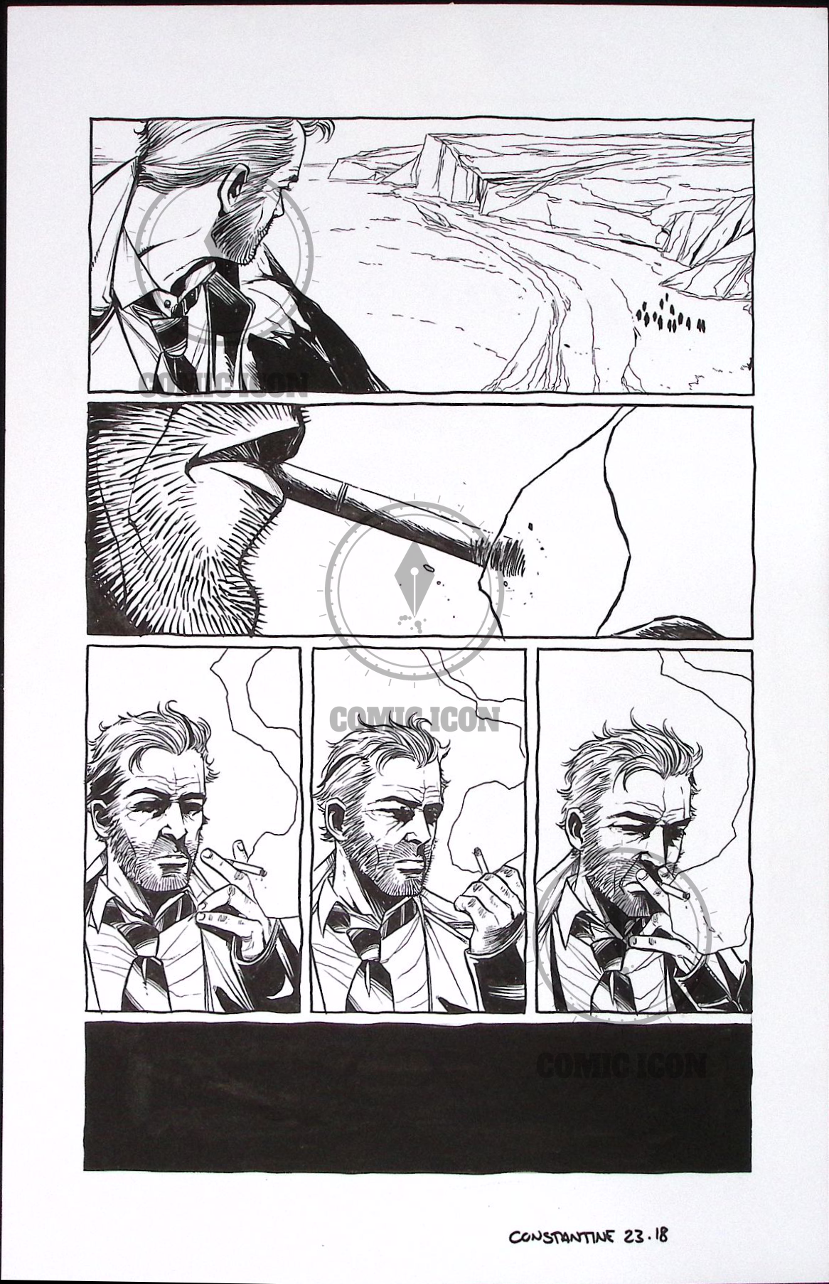 Constantine - Issue 23 - Page 18 — Jeremy Haun Original Art