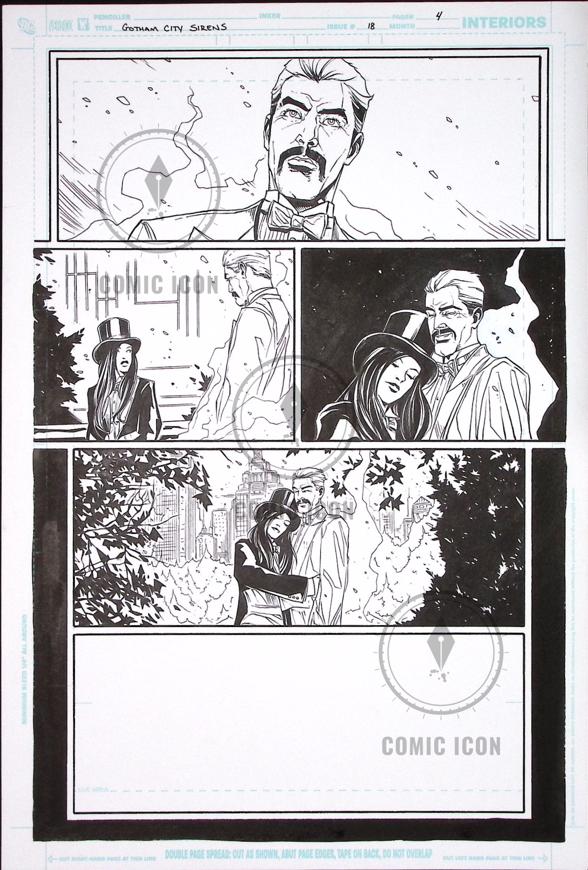 Gotham City Sirens #18 — Page 4 — Jeremy Haun Original Art