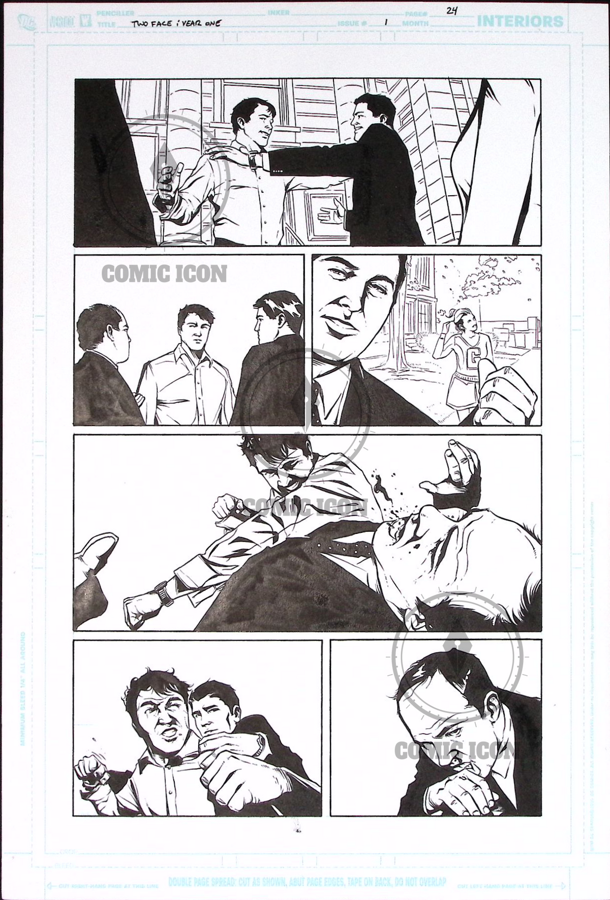 Two-Face: Year One - Issue 1 - Page 24 — Jeremy Haun Original Art