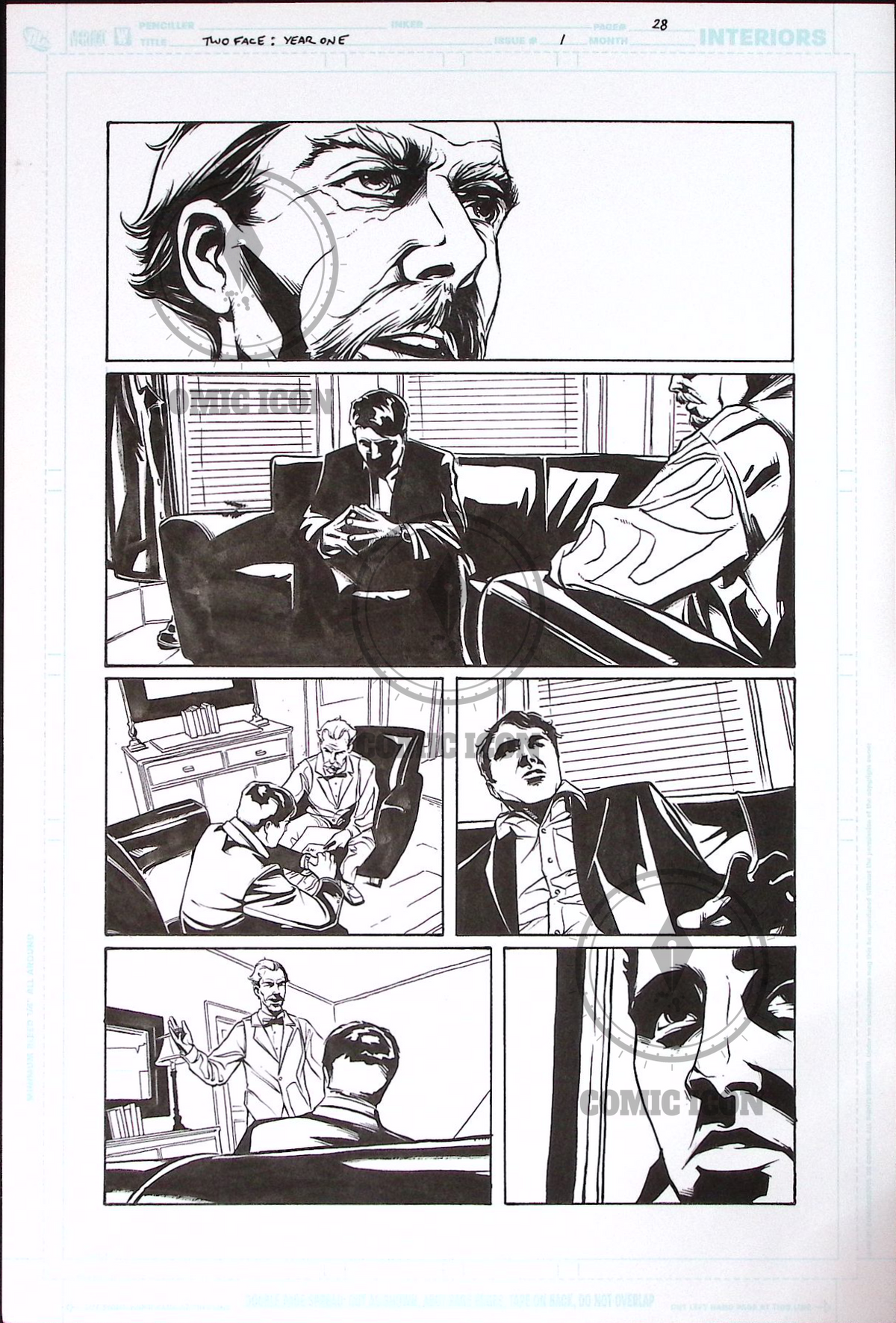 Two-Face: Year One - Issue 1 - Page 28 — Jeremy Haun Original Art