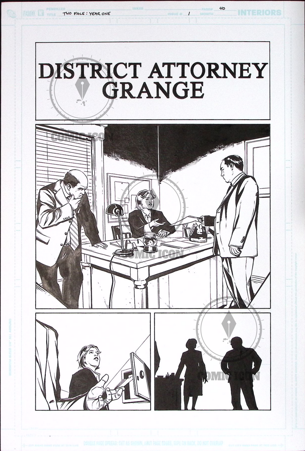 Two-Face: Year One - Issue 1 - Page 40 — Jeremy Haun Original Art